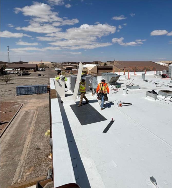 asphalt shingle roof being installed by the best roofers in fabens, tx